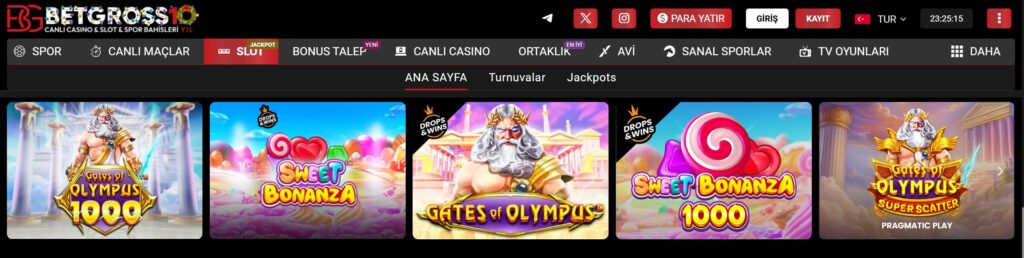 betgross slot oyunları